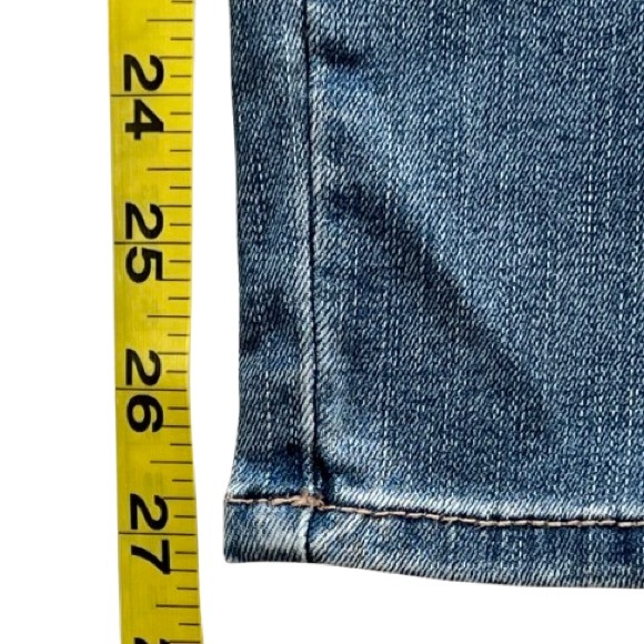 Chico So Slimming Girlfriend Embroidered Floral Blue Jeans size 3.5R/18 - Picture 7 of 7